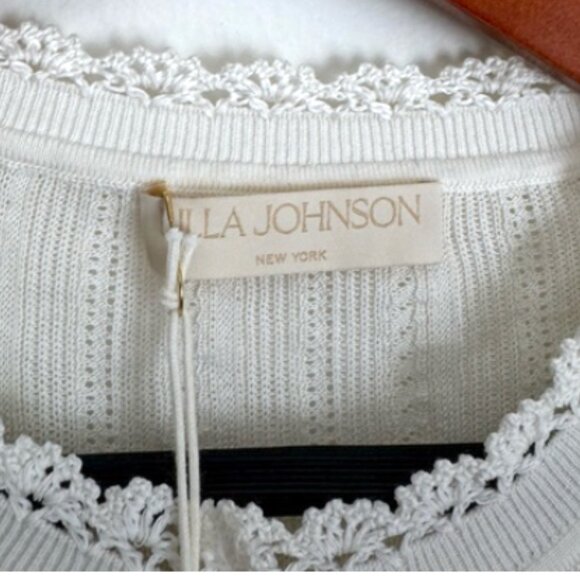 Ulla Johnson  Delia Top Cream LaceTrim Detail Sweater - Picture 15 of 16